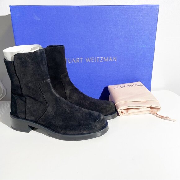 NWT STUART WEITZMAN 5050 Bold Suede Ankle Boots - Picture 1 of 11